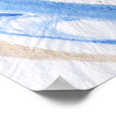 Blues 003抽象芸術水彩テクスチャ紙 ポスター (角)