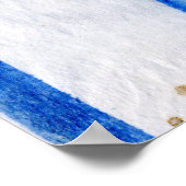 Blues 011抽象芸術水彩テクスチャ紙 ポスター (角)