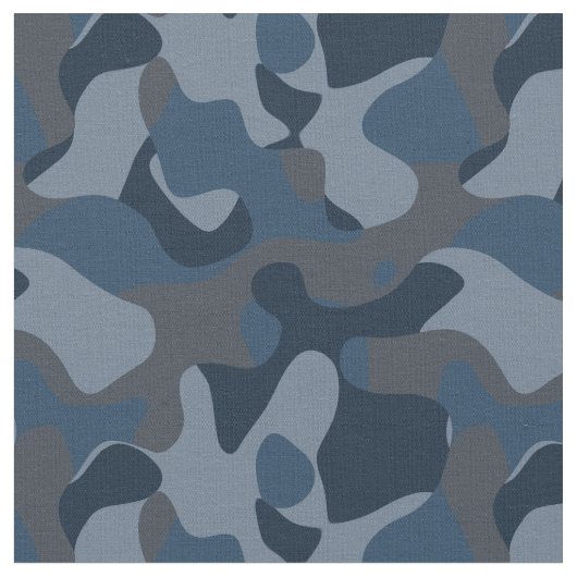 Blues Camo ファブリック (クローズアップ)