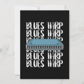 Blues Harp Harmonica Music Sound Instrument Gift 招待状 (正面)