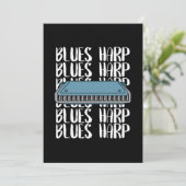 Blues Harp Harmonica Music Sound Instrument Gift 招待状 (スタンド正面)