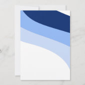 Blues Navy Carolina Robins Egg Horizontal Streams  招待状 (裏面)