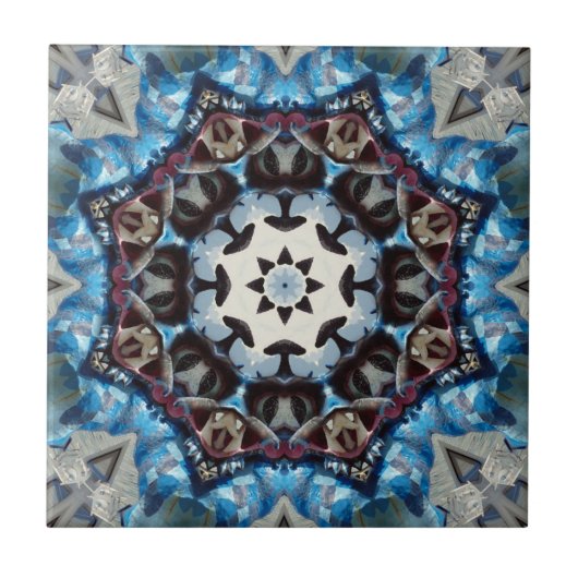 Blues Octagon Kaleidoscope タイル (正面)