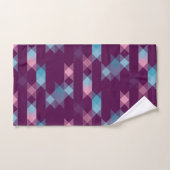 blues, pinks and purple geometric バスタオルセット (ハンドタオル)