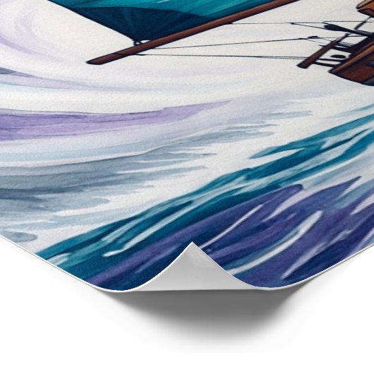 BlueSailBoat ポスター (角)