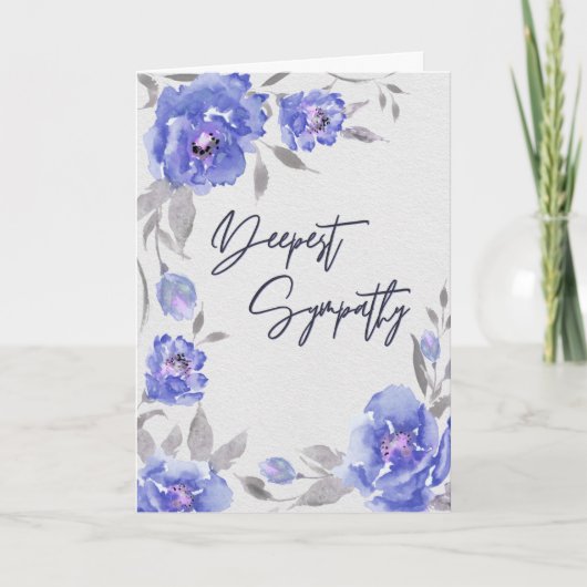 Bluest Poppies – Deepest Sympathy Card カード (正面)