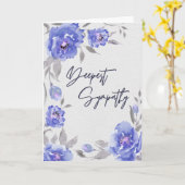 Bluest Poppies – Deepest Sympathy Card カード (黄色い花)