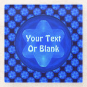 Bluestarフラクタル ガラスコースター (正面)