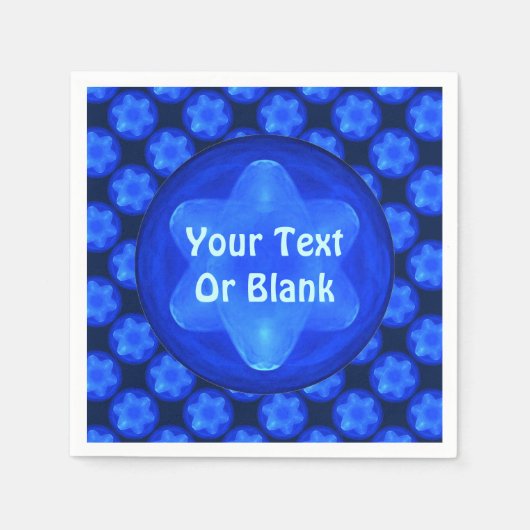 Bluestarフラクタル スタンダードカクテルナプキン (正面)