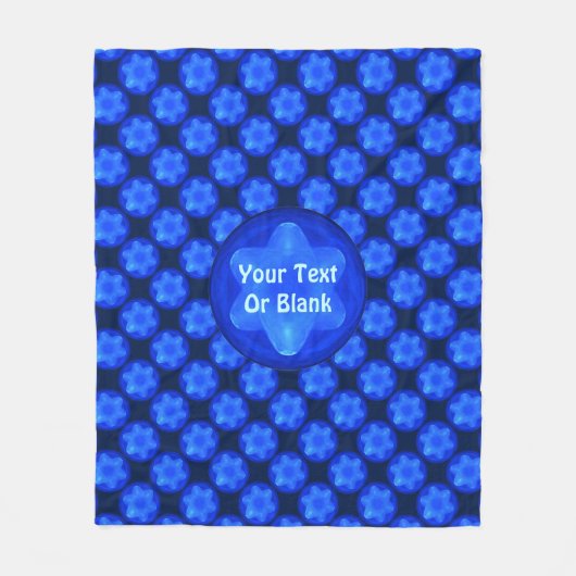 Bluestarフラクタル フリースブランケット (正面)