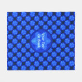 Bluestarフラクタル フリースブランケット (正面(横))