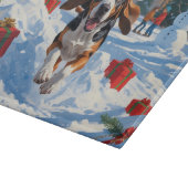 Bluestick Conhound走 Christmasと雪の中 カッティングボード (角)