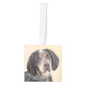 Bluestick Conhound 絵画's – かわいいオリジナルドッグAr キューブオーナメント (正面)