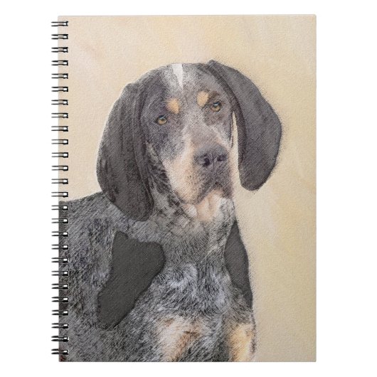 Bluestick Conhound 絵画's – かわいいオリジナルドッグAr ノートブック (正面)