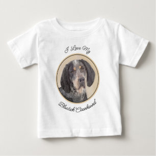 Bluestick Conhound 絵画's – かわいいオリジナルドッグAr ベビーTシャツ