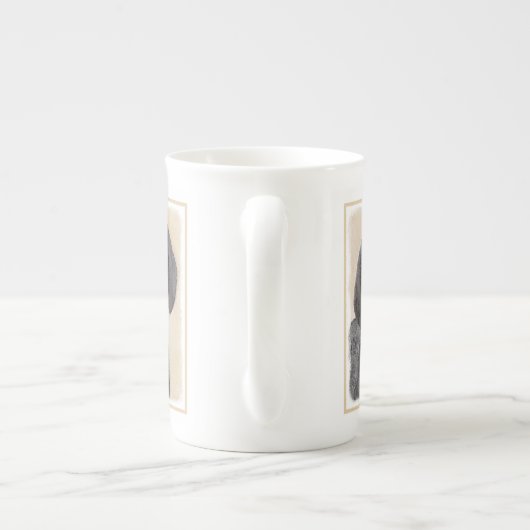 Bluestick Conhound 絵画's – かわいいオリジナルドッグAr ボーンチャイナマグカップ (裏面)