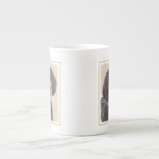 Bluestick Conhound 絵画's – かわいいオリジナルドッグAr ボーンチャイナマグカップ (正面)