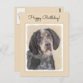 Bluestick Conhound 絵画's – かわいいオリジナルドッグAr ポストカード (正面/裏面)