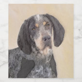 Bluestick Conhound 絵画's – かわいいオリジナルドッグAr ワインラベル (シングルラベル)