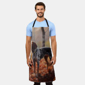 Bluestick Conhound in紅葉秋インスパイア エプロン (着用した状態)