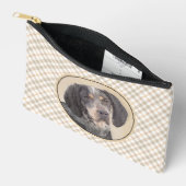 Bluestick Coound 絵を描's with Markings Dog Art アクセサリーポーチ (見開き)
