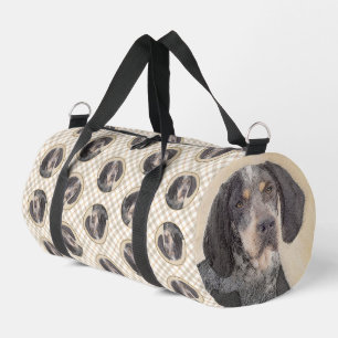 Bluestick Coound 絵を描's with Markings Dog Art ダッフルバッグ