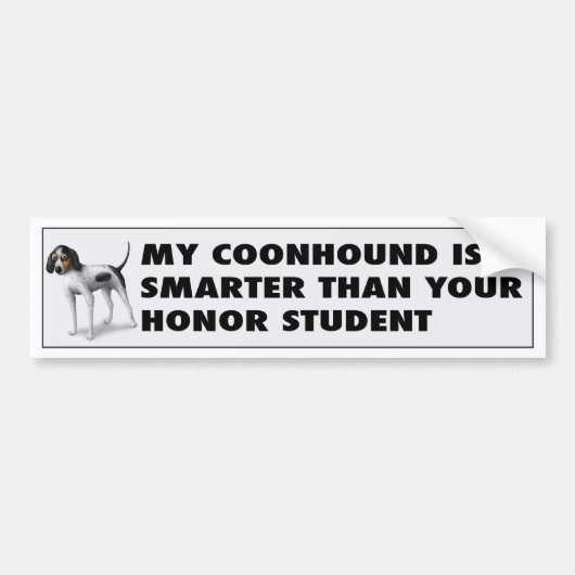 bluetickの名誉のステッカー バンパーステッカー (正面)