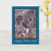 BluetickのCoonhoundの父の日カード カード (黄色い花)