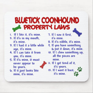BLUETICKのCOONHOUNDの特性の法律2 マウスパッド