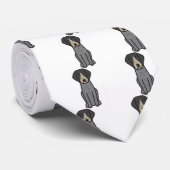 BluetickのCoonhound犬の漫画 ネクタイ (ロール)