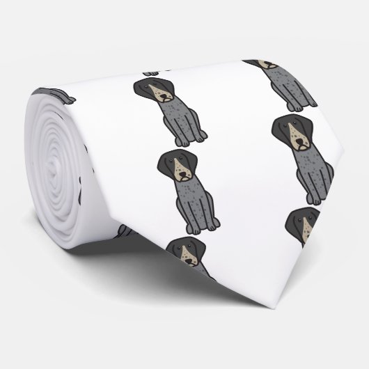 BluetickのCoonhound犬の漫画 ネクタイ (ロール)