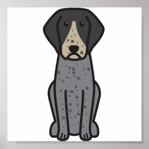 BluetickのCoonhound犬の漫画 ポスター