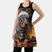 Bluetick Coonhound Dog Cozy Lodge Christmas エプロン (インサイチュ)