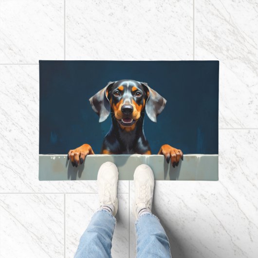 Bluetick Coonhound Doormat Art ドアマット (室内)