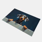 Bluetick Coonhound Doormat Art ドアマット (アングル)