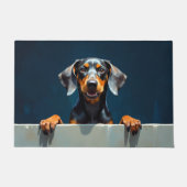 Bluetick Coonhound Doormat Art ドアマット (正面)