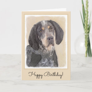 Bluetick Coonhound's 絵画 -かわいいオリジナル犬 カード
