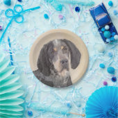 Bluetick Coonhound's 絵画 -かわいいオリジナル犬 ペーパープレート (パーティー)