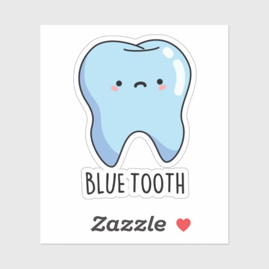 BluetoothテクニおもしろいカルBlue Tooth Pun シール (シート)