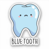 BluetoothテクニおもしろいカルBlue Tooth Pun シール (正面)