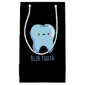 BluetoothテクニカおもしろいルBlue Tooth Pun Dark BG スモールペーパーバッグ (正面)
