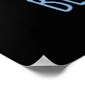 Bluetooth ダークな背景のブルートゥース駄洒落 ポスター (角)