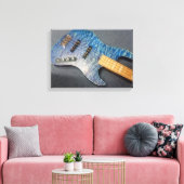 BlueWave Bassギターキャンバス キャンバスプリント (インサイチュ (リビング))