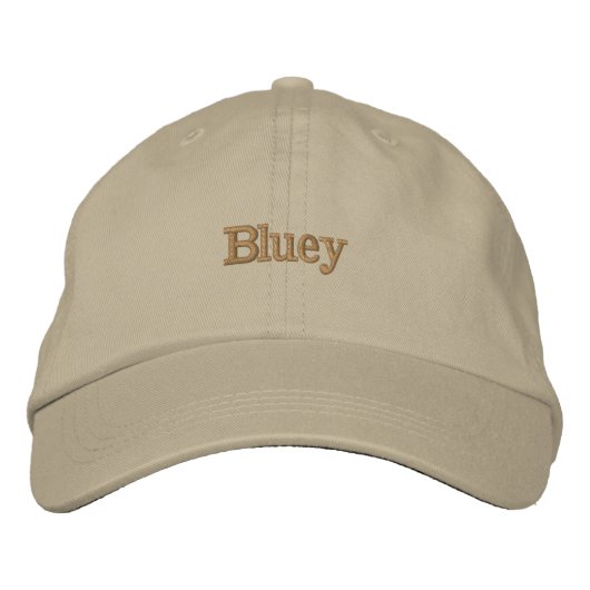 "Bluey" メンズ ニックネーム 刺繍 刺繍入りキャップ (正面)