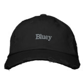 "Bluey" メンズ ニックネーム 刺繍 刺繍入りキャップ (正面)