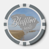Bluffton State of Mind Lowcountry South Carolina ポーカーチップ (正面)