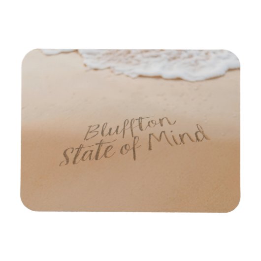 Bluffton State of Mind Written in Sand SC Beach マグネット (横)