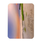 Bluffton State of Mind Written in Sand SC Beach マグネット (縦)