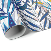 Bluish Floral Garden ラッピングペーパー (ロールコーナー)