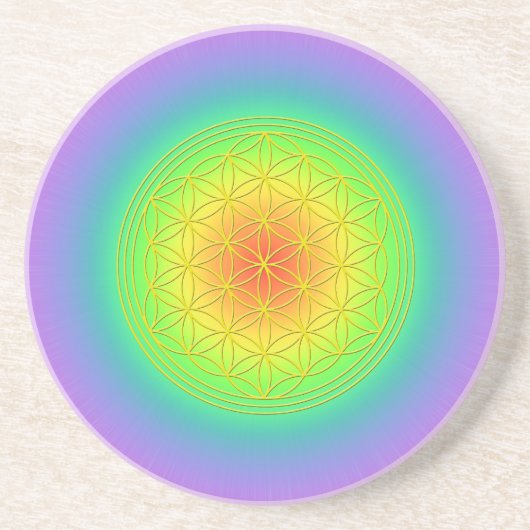 Blume des Lebens Chakra 1 コースター (正面)
